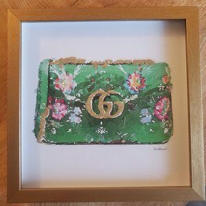"Gucci Green bag" By Amanda Greenwood Artprint